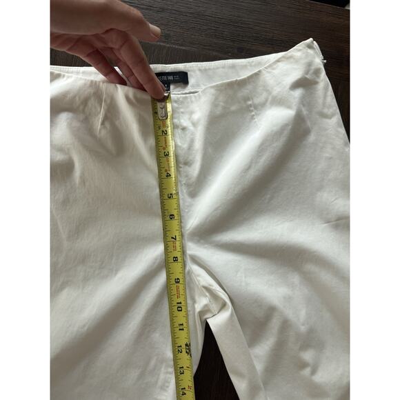 Lafayette 148 Stretch Crop Pants White Capri 6 - Picture 5 of 11